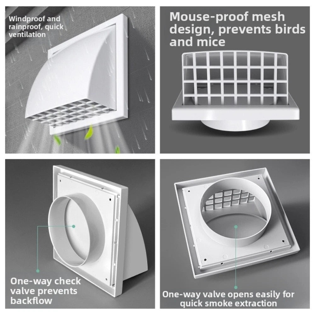 Ventilation Grille for Range Hood Air Outlet (Exterior Wall)
