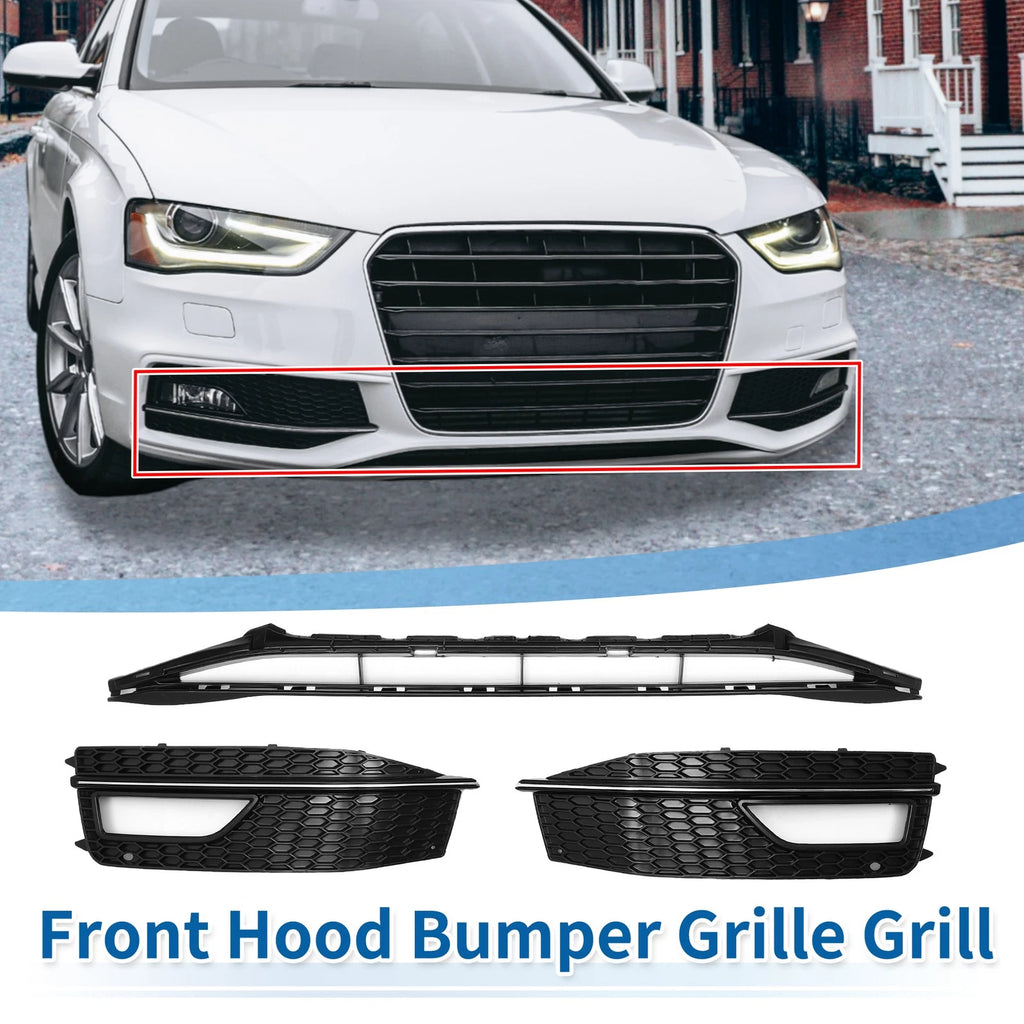 Front Lower Bumper Grille Grill Replacement for Audi A4 B8 2013–2015