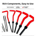 Garage Repairs Thread Repair Kit Multi-size Support Portable Plastic Case