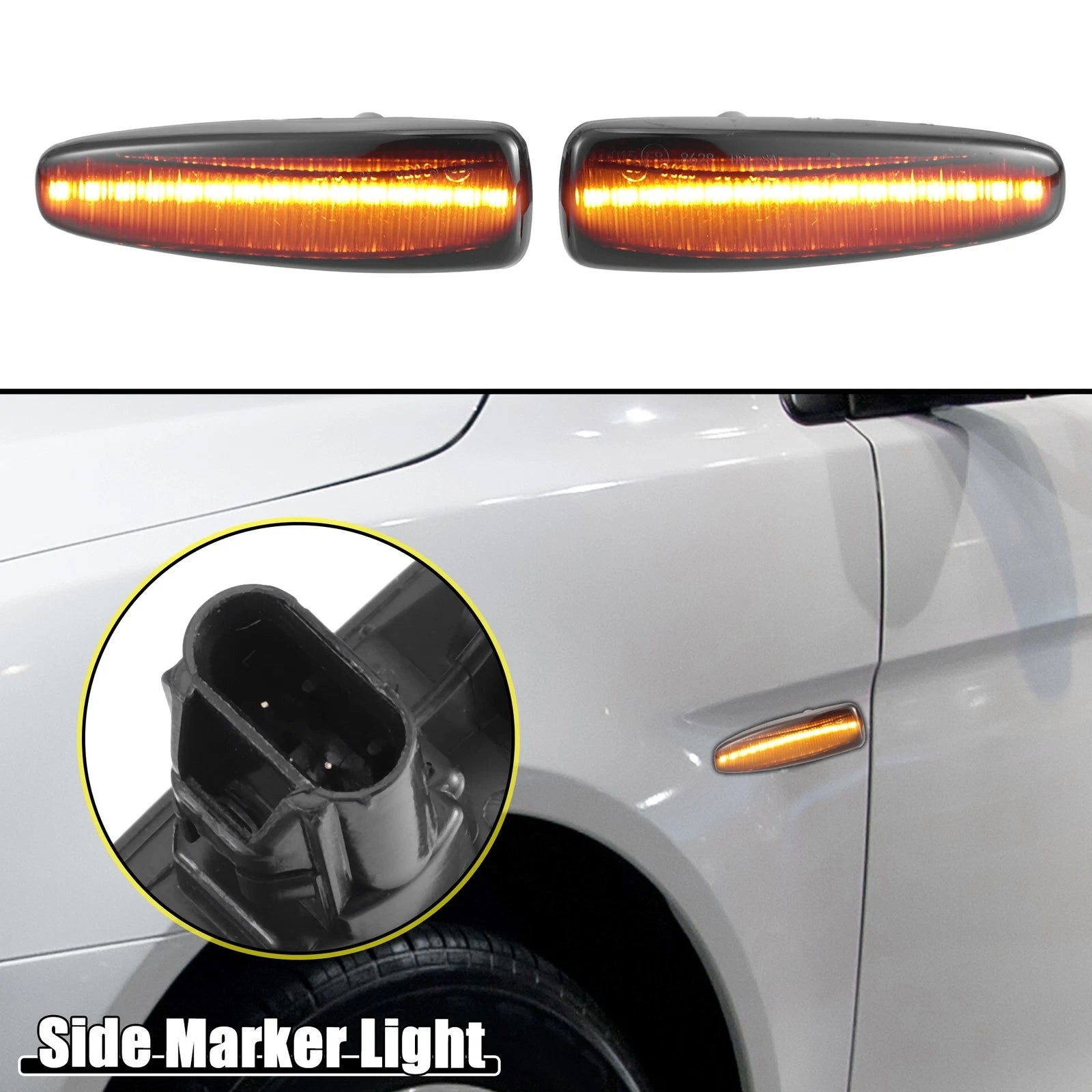 LED Side Marker Lights Pair for Mitsubishi Lancer VIII (2008–2016)