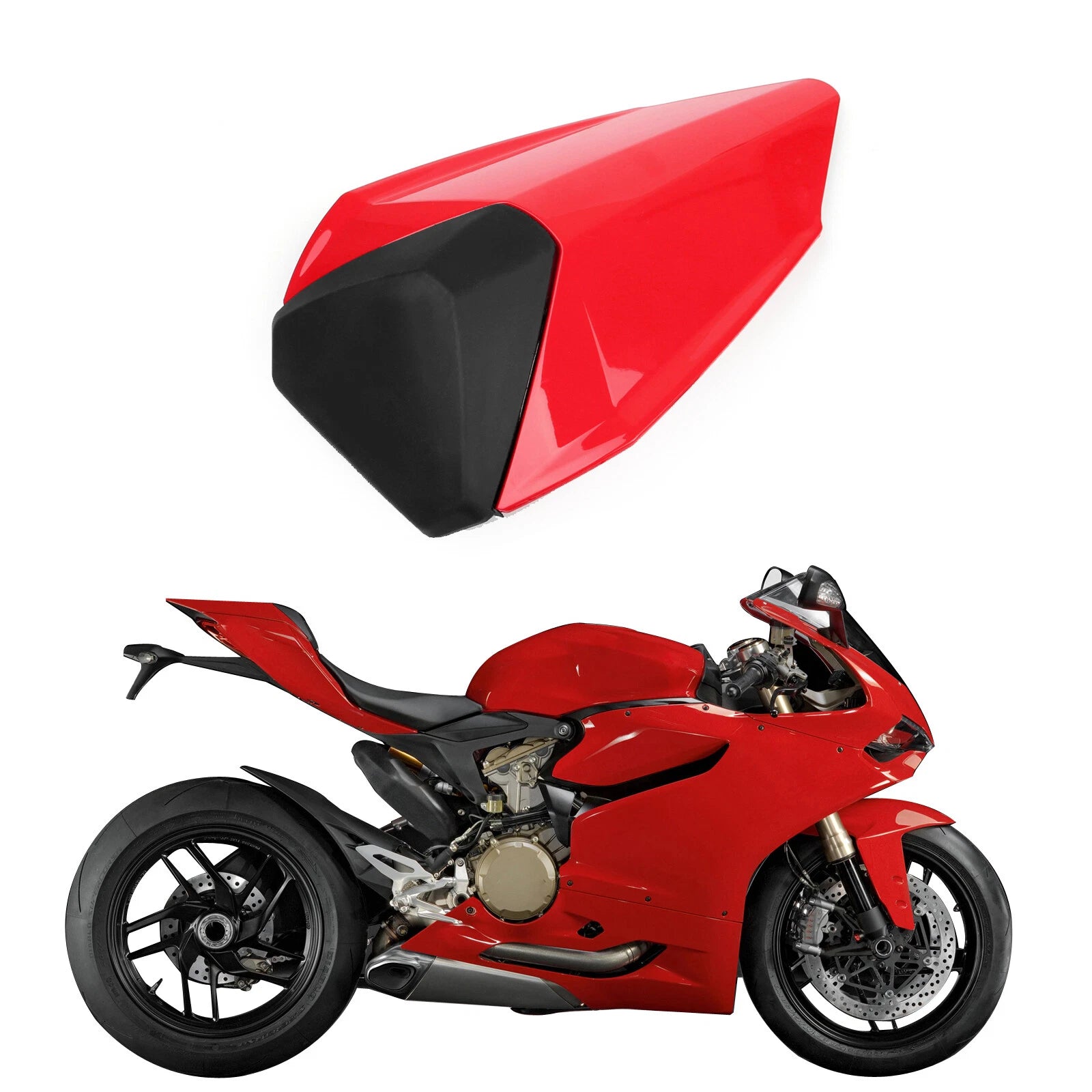 Rear Seat Cover Cowl for Ducati 899 1199 Panigale (2012–2015) Red