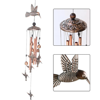 Artfully Designed Bird Wind Chimes for Gardens (Weather Resistant Finish)