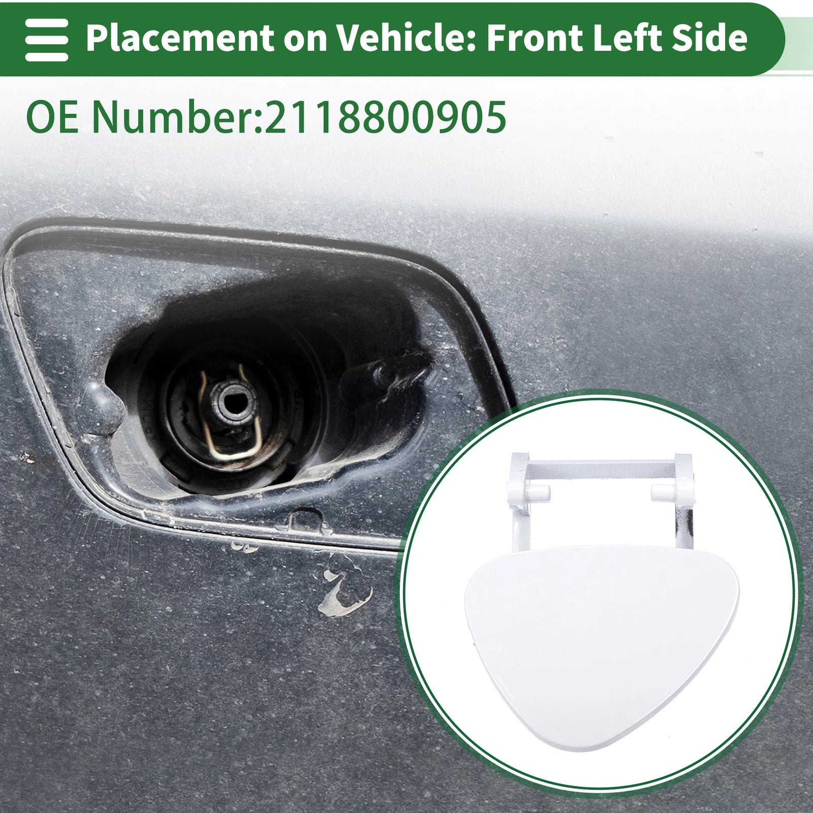 Front Left Headlight Washer Nozzle Cover Cap for Mercedes-Benz (2005–2019)