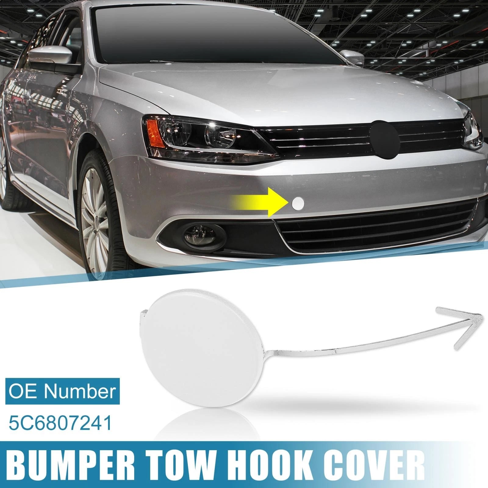 Front Bumper Tow Hook Cover for Volkswagen Jetta (2012–2014)