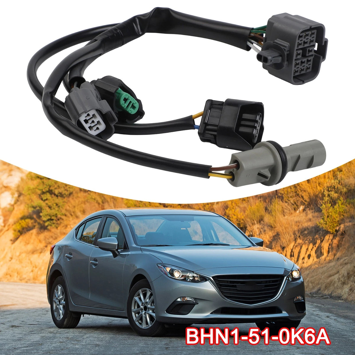 Headlight Wiring Harness for Mazda 3 (2014–2018) Part No BHN1510K6A