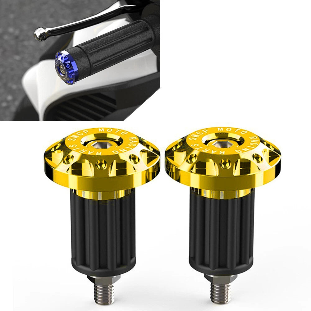 7/8'' Motorcycle Dirt Bike Handlebar Grip Handle Bar End Cap Plug Slider Gold