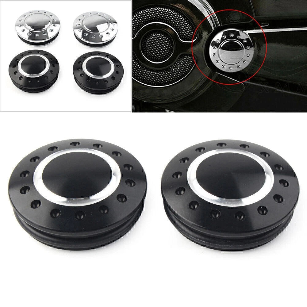 2X CNC Aluminum Swingarm Pivot Bolt Covers for Harley V-Rod (2002–2017)