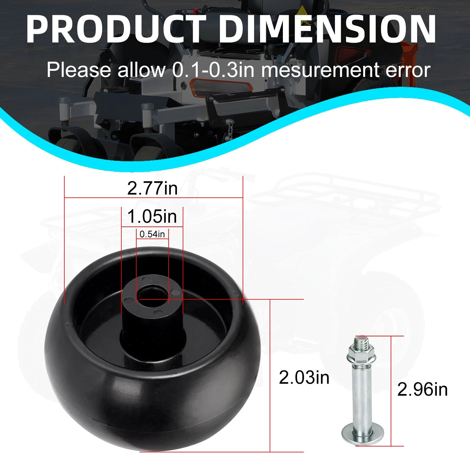 Set of 4 Deck Wheels for Ferris Simplicity Snapper Pro (1714760, 210-043, 12060)