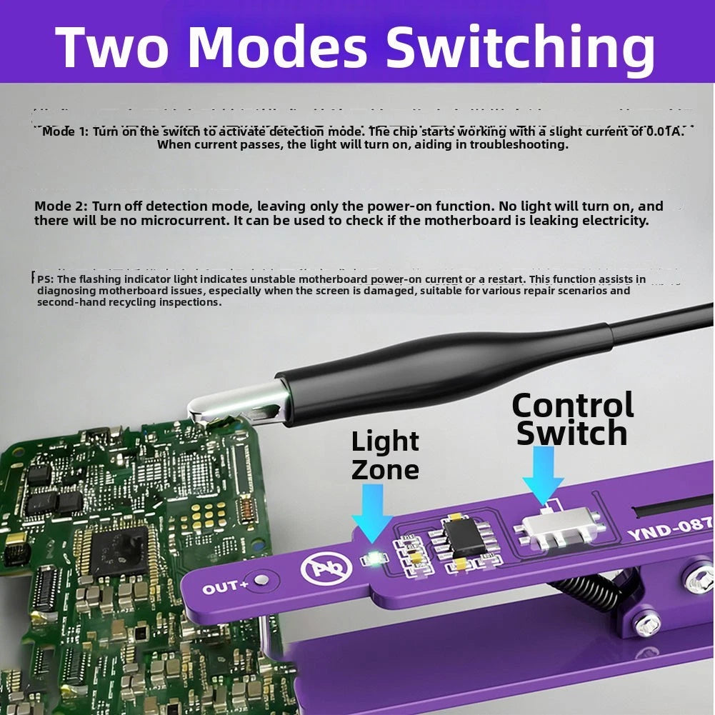 M191 Switch Clip for Mobile Device Board Testing (0.01A Detection)