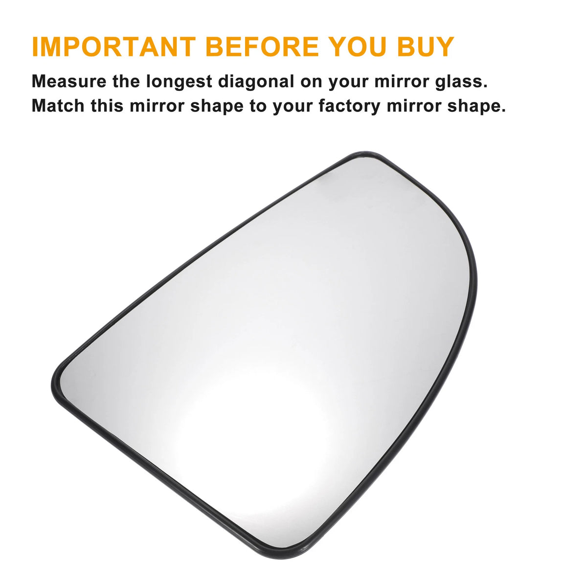 Right Side White Mirror Glass for Citroen Relay (2002–2006)