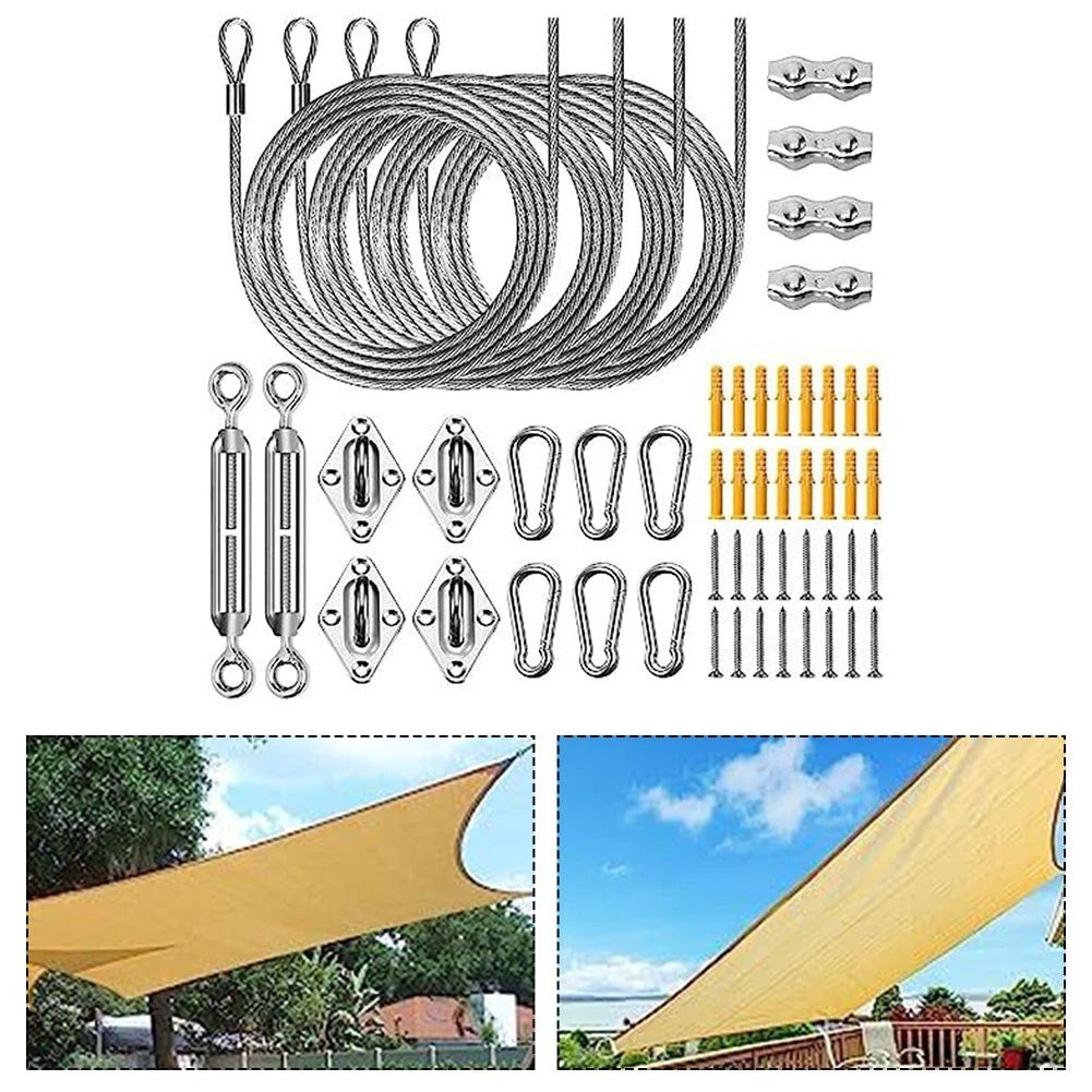 52-Piece Stainless Steel Hardware Set for Shade Sails