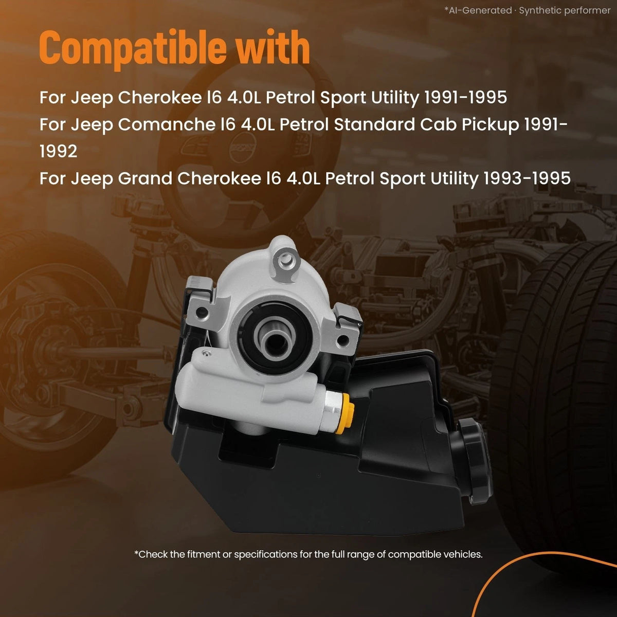 Power Steering Pump for Jeep Grand Cherokee Comanche L6 4.0L (1991–1995) 20-38606