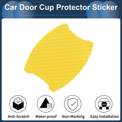 3D Car Door Handle Scratch Protector for Universal Vehicles (68x85mm)