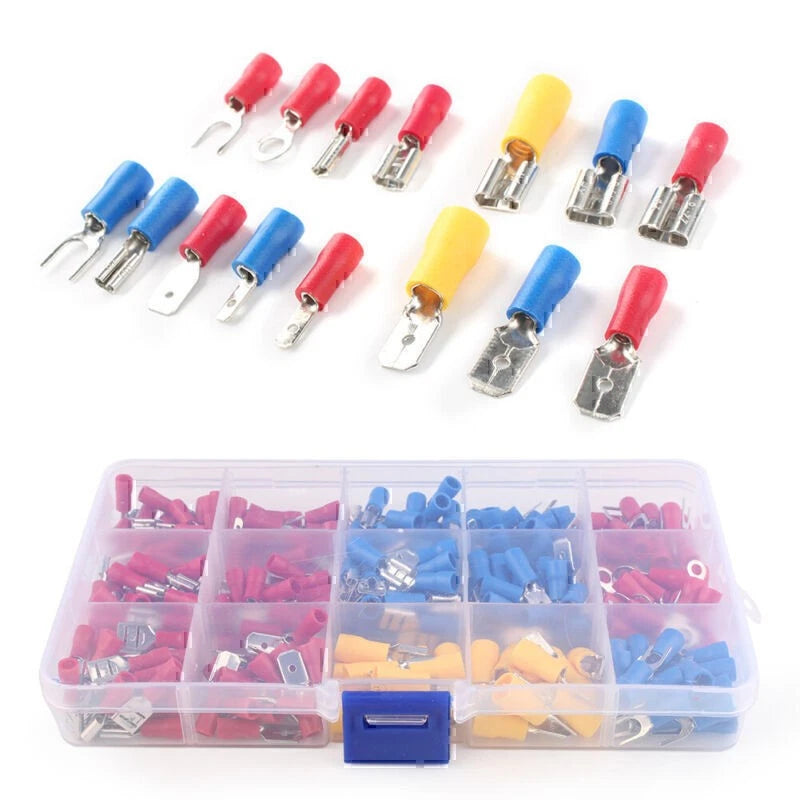 280pcs Assorted Crimp Spade Terminal Insulated Electrical Wire Connector Kit Set