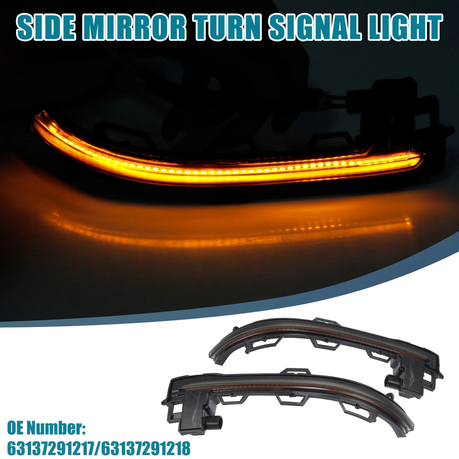 LED Turn Signal Light Pair Replacement for BMW X6 (2015–2019) Yellow