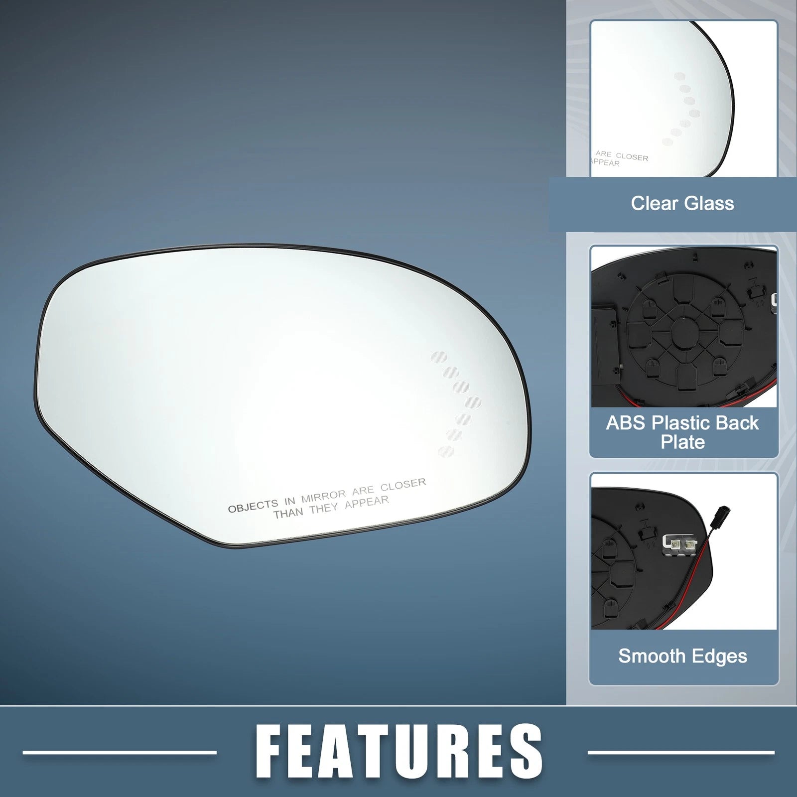 Passenger Right Side Heated Mirror Glass Replacement for Chevy Silverado (2007–2013)