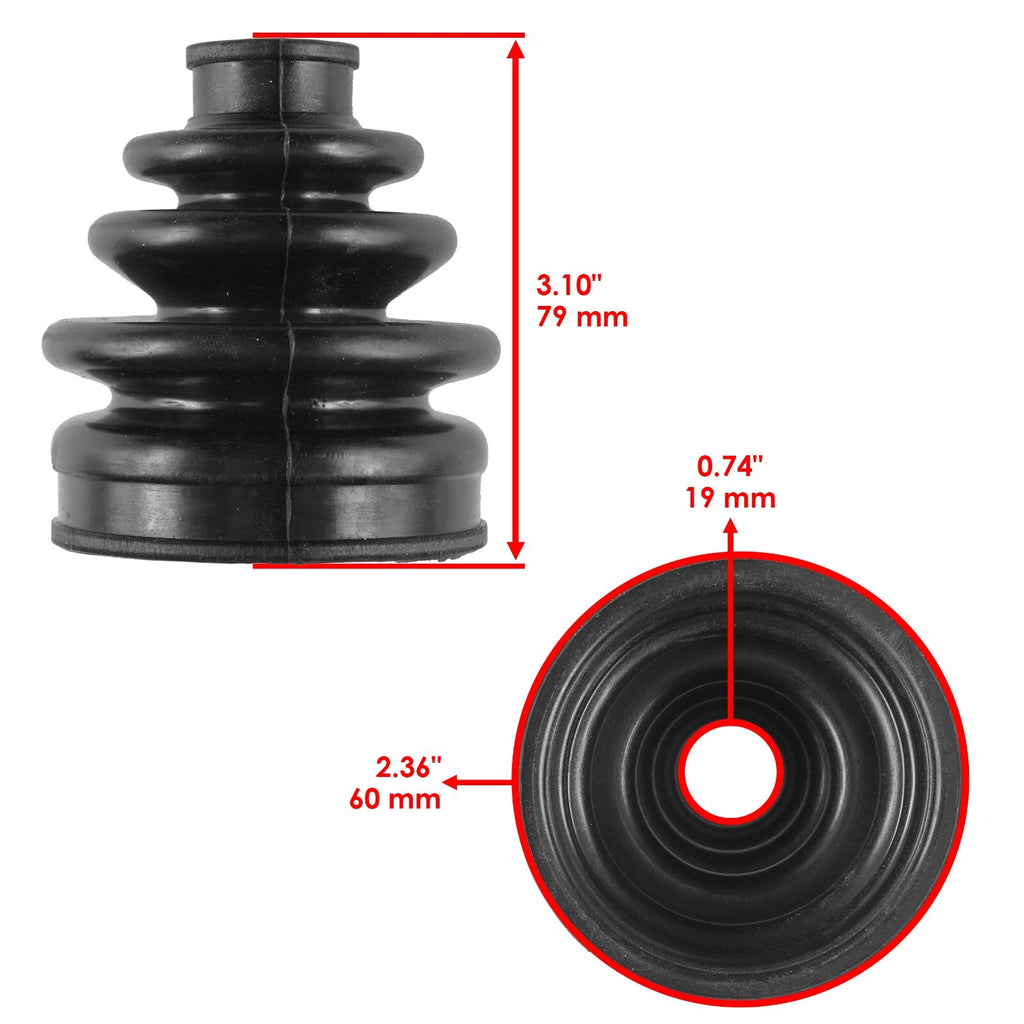 CV Boot Kit Inner Outer Front Axle 4X4 for Kawasaki Prairie 400 KVF400 (1997–2002)