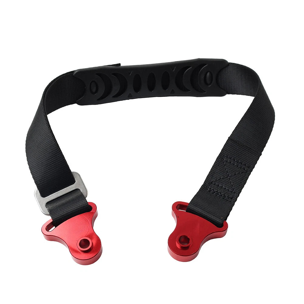 Adjustable Motorcycle Rear Seat Rescue Strap Sling Pull Belt - Red