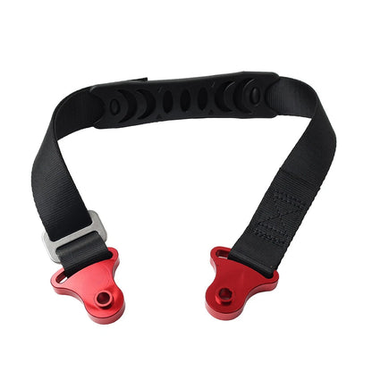 Adjustable Motorcycle Rear Seat Rescue Strap Sling Pull Belt - Red