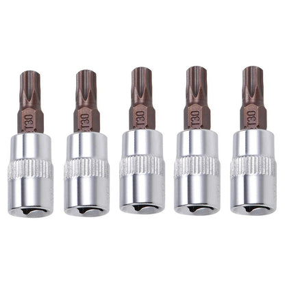 5pcs T30 Torx Bit Sockets for Ratchet Wrenches
