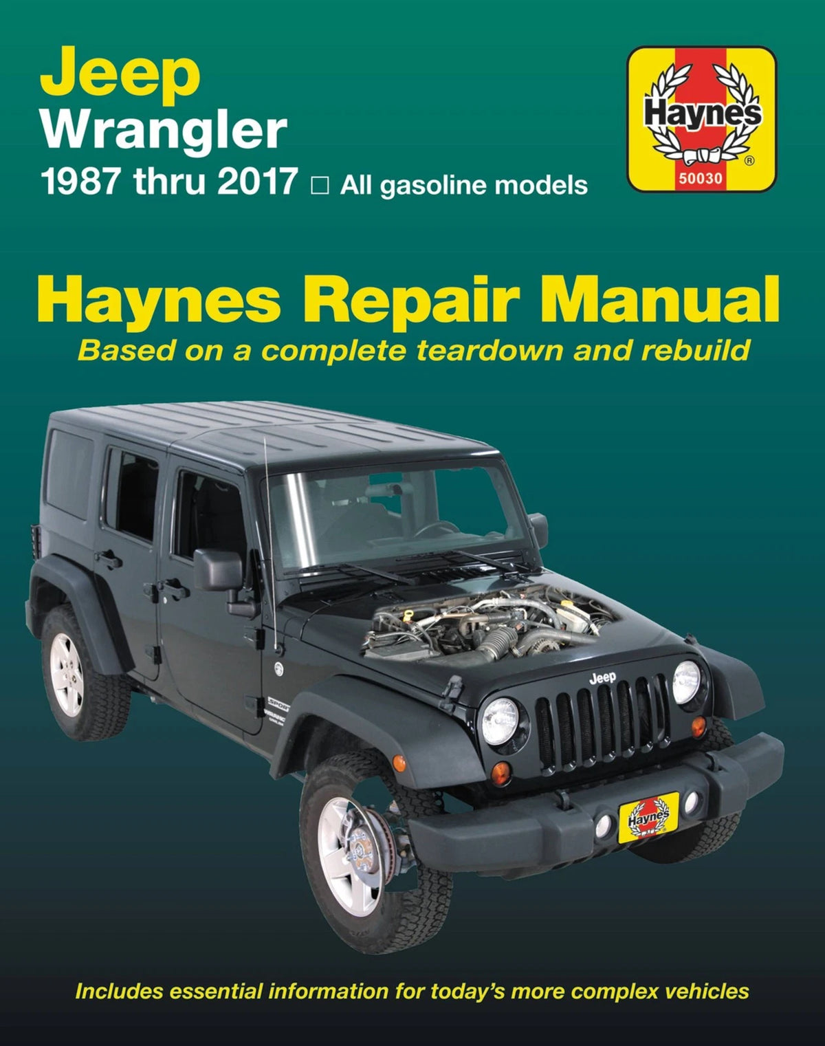 Haynes Repair & Maintenance Manual for Jeep Wrangler (1987–2017)