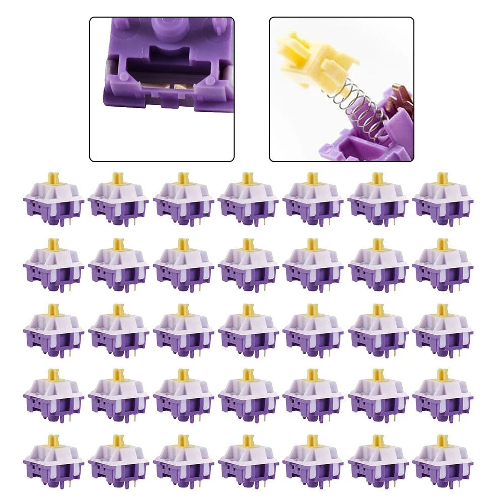35pcs Mechanical Keyboard Linear Switch 5 Pin for Custom Keyboards