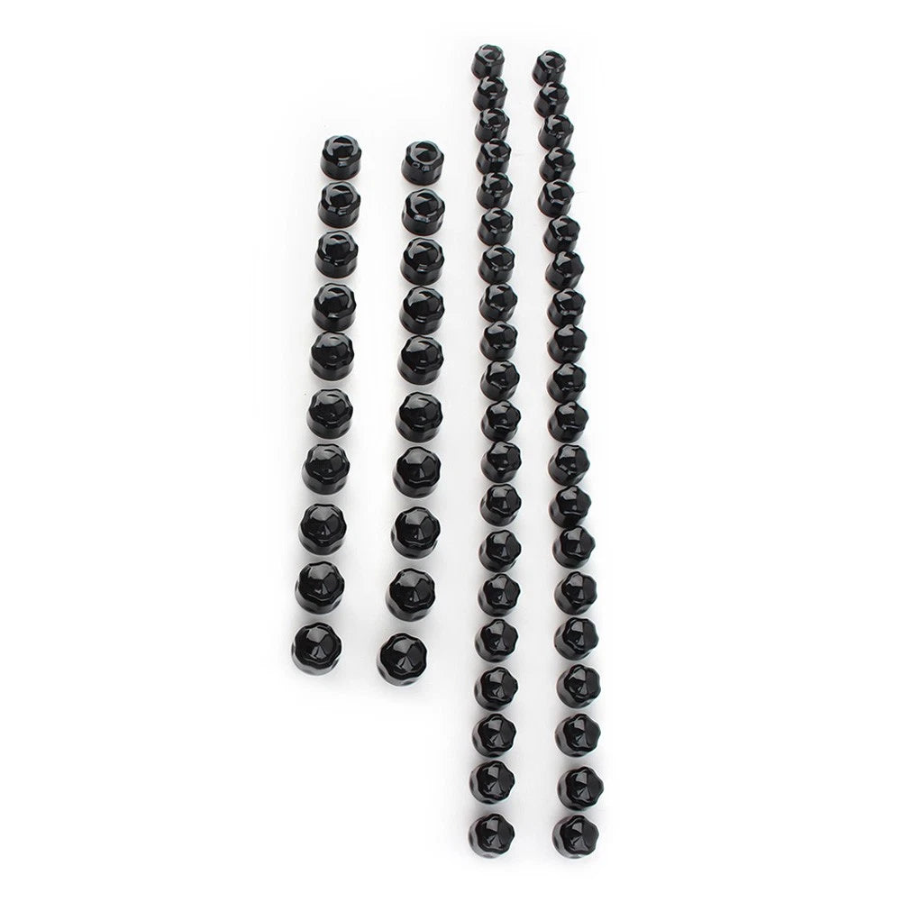60pc Black Engine Kaps Bolt Covers for Harley Road Street Glide Softail (2017–Present)