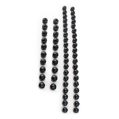 60pc Black Engine Kaps Bolt Covers for Harley Road Street Glide Softail (2017–Present)
