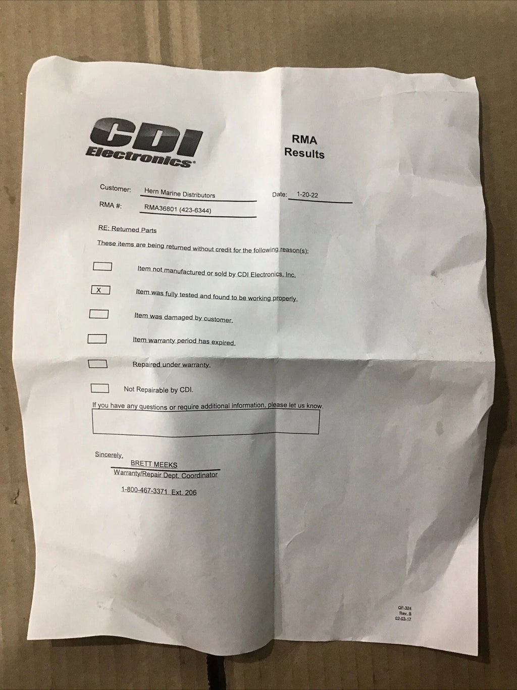 CDI Adapter Harness 423-6344 for Johnson Evinrude (Used)