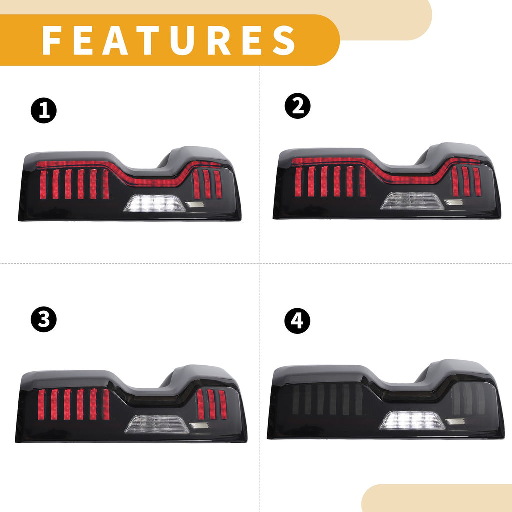 OLED Brake Tail Lights Assembly for Chevy Silverado 1500 2500HD 3500HD (2014–2018)