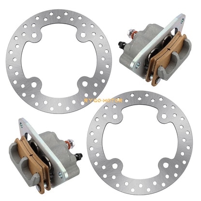Front Left/Right Brake Caliper & Disc Rotor for Polaris RZR 800 EFI (2008–2014)