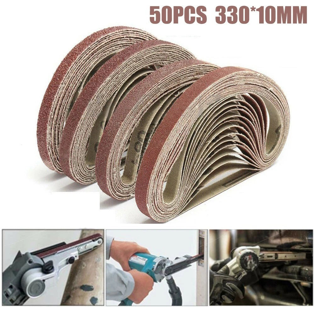 Sanding Belts for Belt Sander (50 Abrasive Bands)
