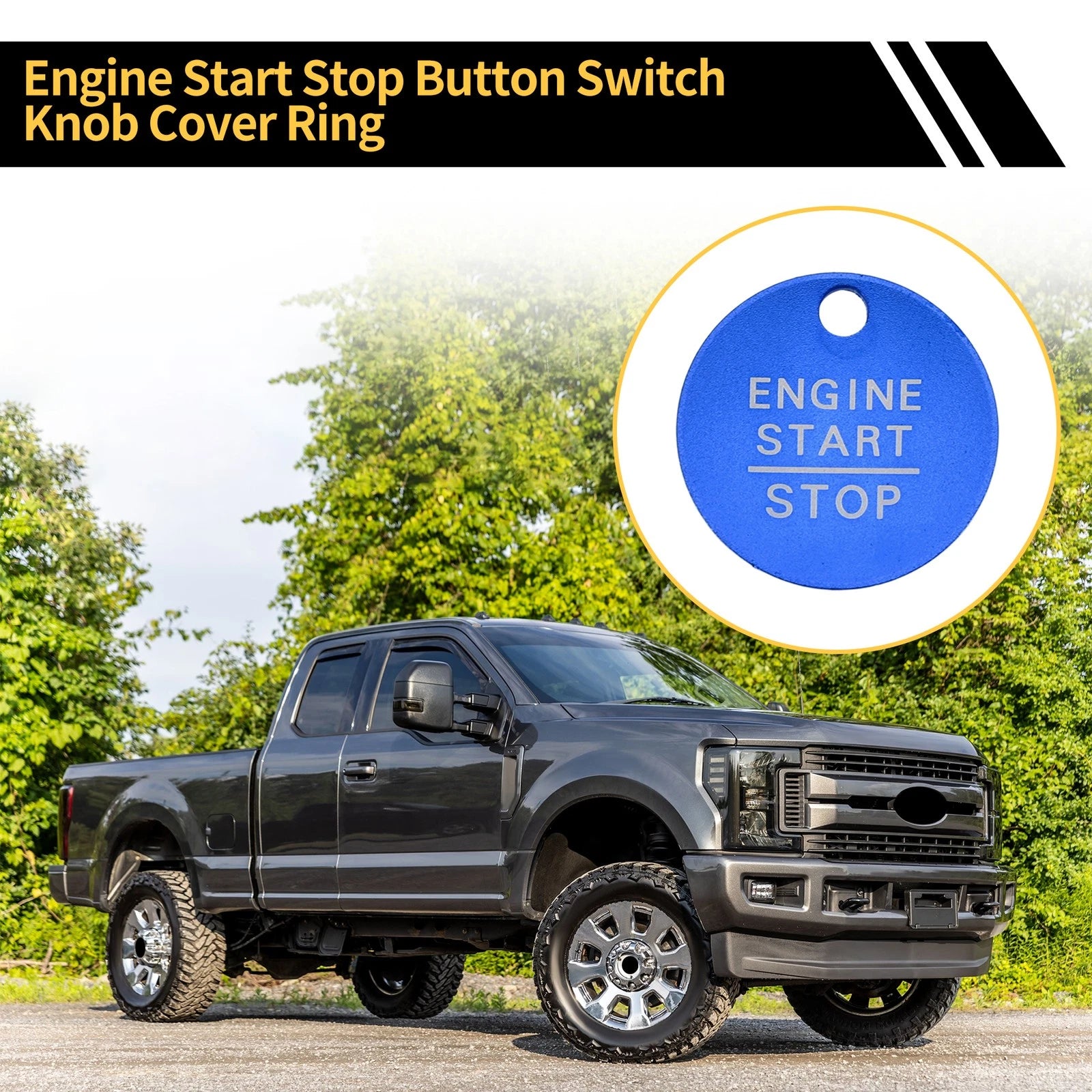 Engine Start Stop Button Control Switch Knob Cover for Ford F-150 (2016–2021)