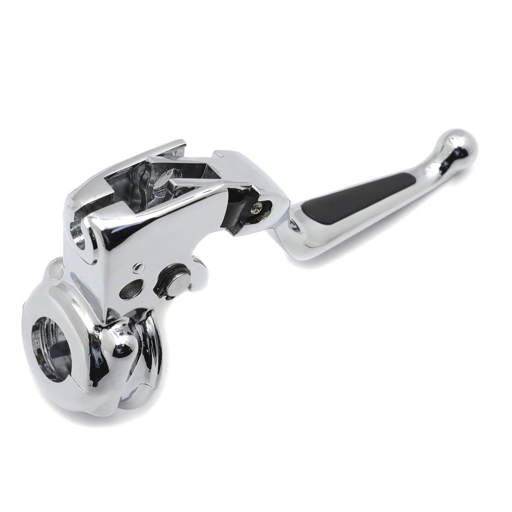 Chrome Vinyl Leather Clutch Lever with Mount Bracket for Softail/Dyna (2008–2014)