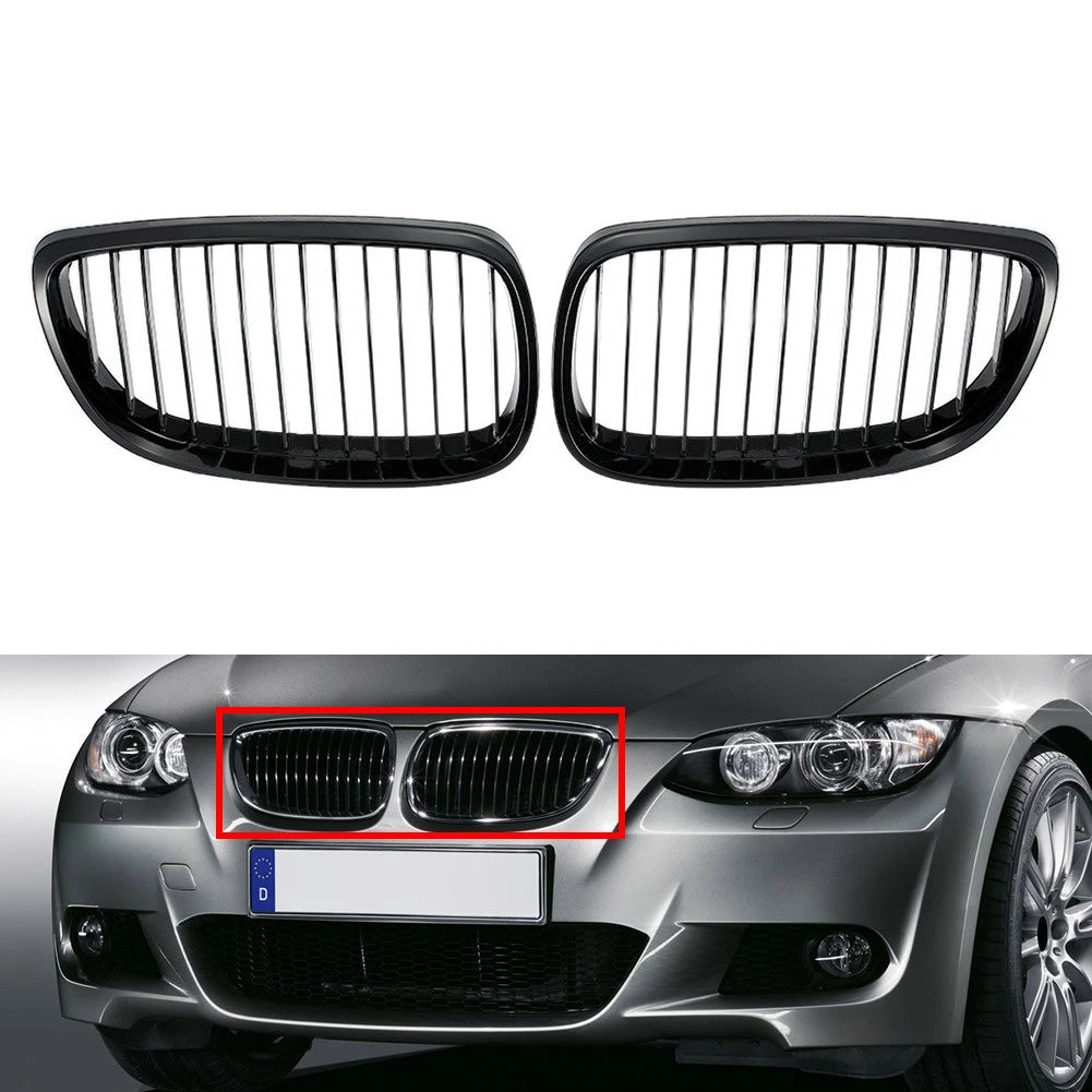 1 Pair Front Hood Kidney Grille for BMW 3 Series E92 E93 (2007–2013)