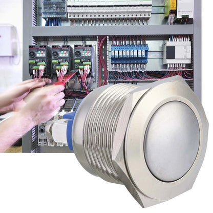 1PC 12V Momentary Metal Push Button Switch for Boat (LED, IP67)