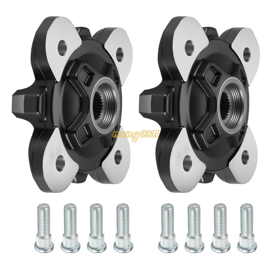 2X Front Wheel Hubs & Studs for Polaris Ranger 900 1000 (2013–2020)