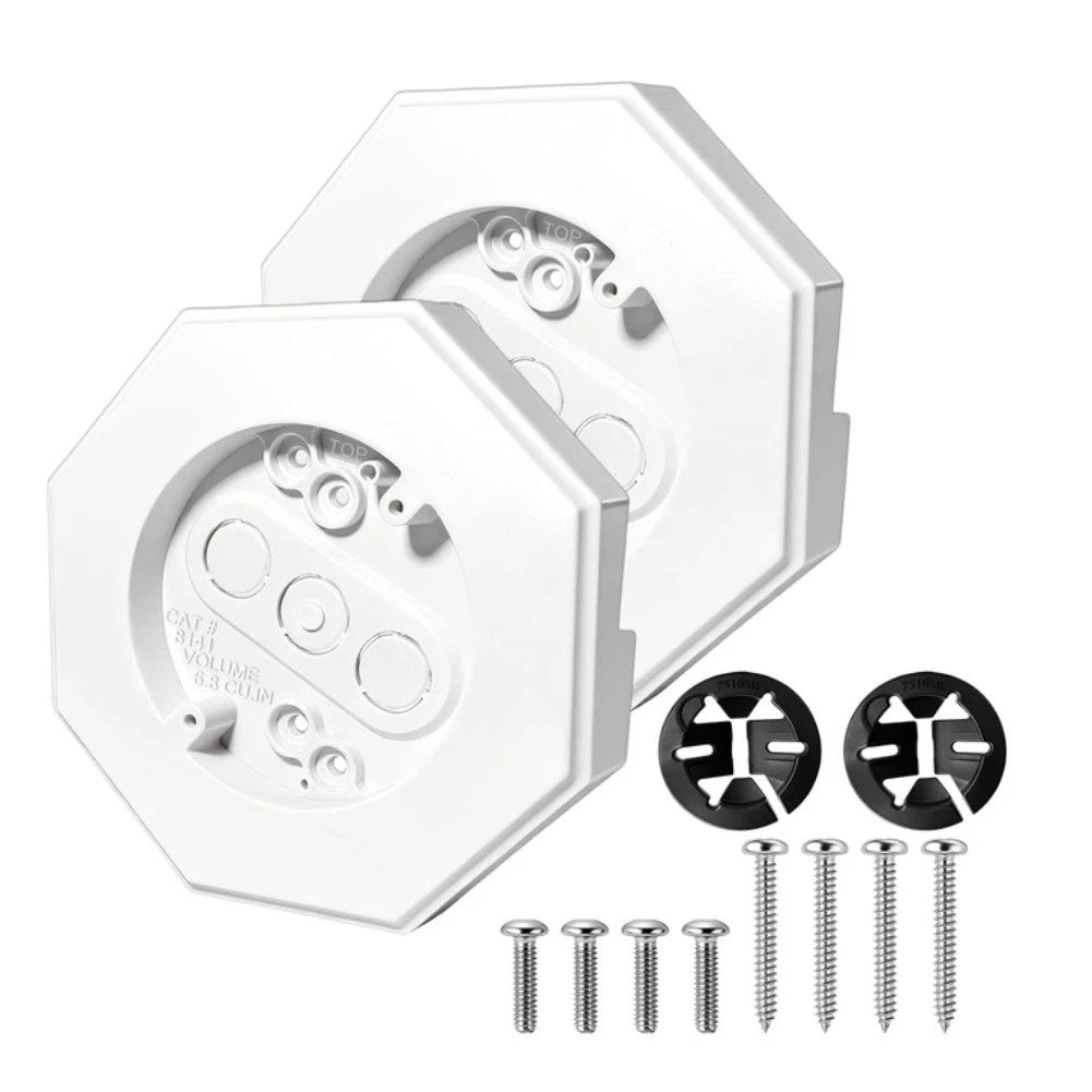 Mounting Blocks Kit for Vinyl Siding (2 Pieces) with Connectors and Screws