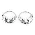 2 Pcs Chrome ABS Front Speaker Grill Trim Cover For Harley Electra Glide 2014-22
