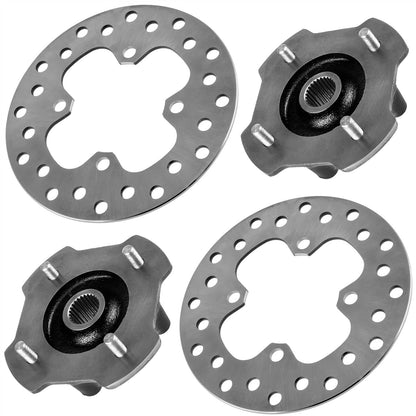 Front Left Right Wheel Hub with Brake Discs for Honda Rancher 420 (2020–2022)