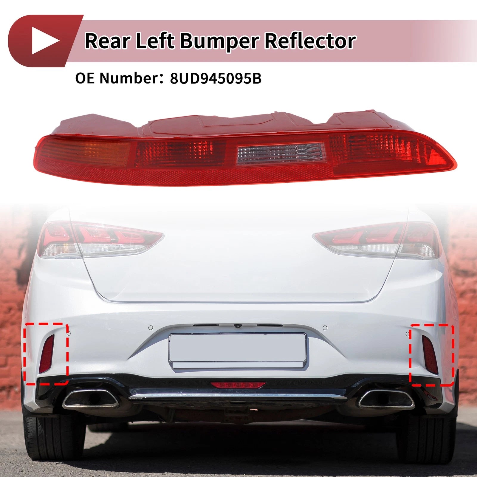 Rear Left Bumper Reflector Replacement for Audi Q3 (2016–2018)