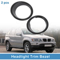 Headlight Trim Bezels Front Left Right Replacement for BMW X5 (2014–2018)
