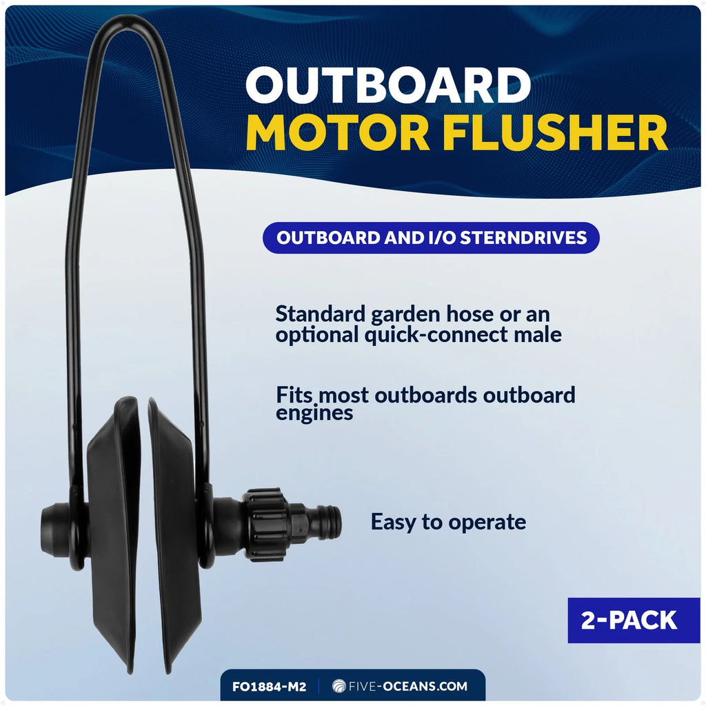 2X Universal Outboard Motor Flusher PVC Rectangular Muff