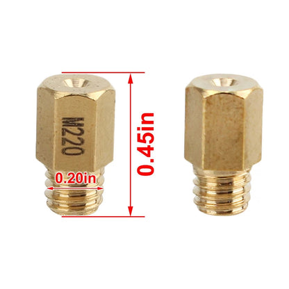 10Pcs/kit Hex Type Carburetor Main Jets Replace for MIKUNI VM/TM/TMX 200-290 230