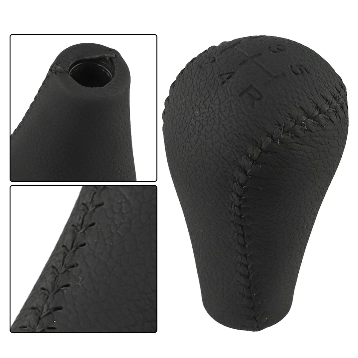 Set of 2 Black Leather Knobs for Nissan Patrol