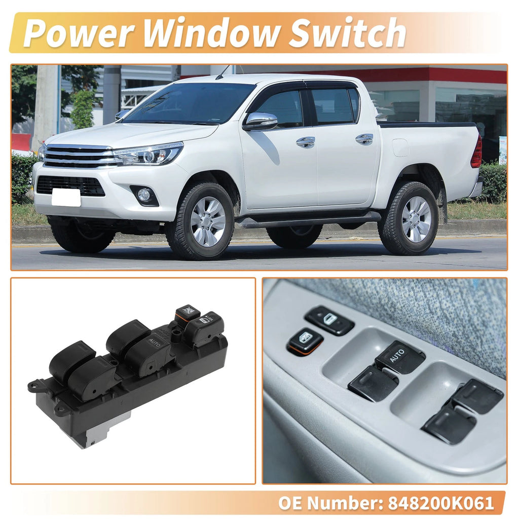 Front Right Driver Side Power Window Switch for Toyota Hilux (2004–2009)