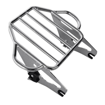 Chrome Luggage Rack with 4 Docking Hardware for Harley Touring Street Glide (2014–2024)