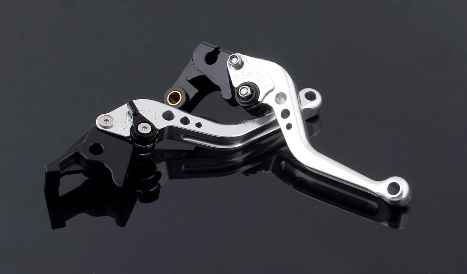 Short Brake Clutch Levers for Ducati Hypermotard 821 SP 2015, 939 SP 2016 (Silver)