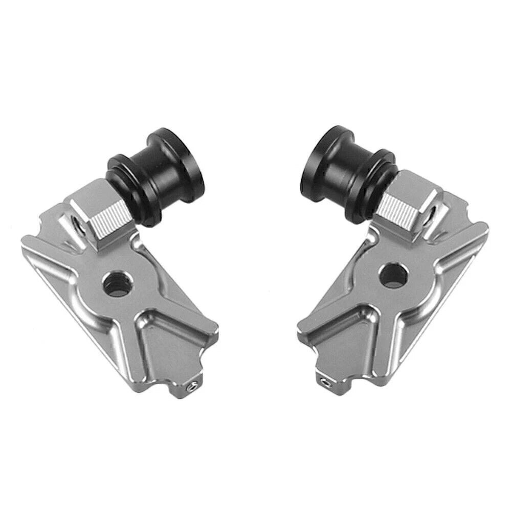 2X Grey CNC Swingarm Spool Adapters for Honda CBR250 (2011–2013)