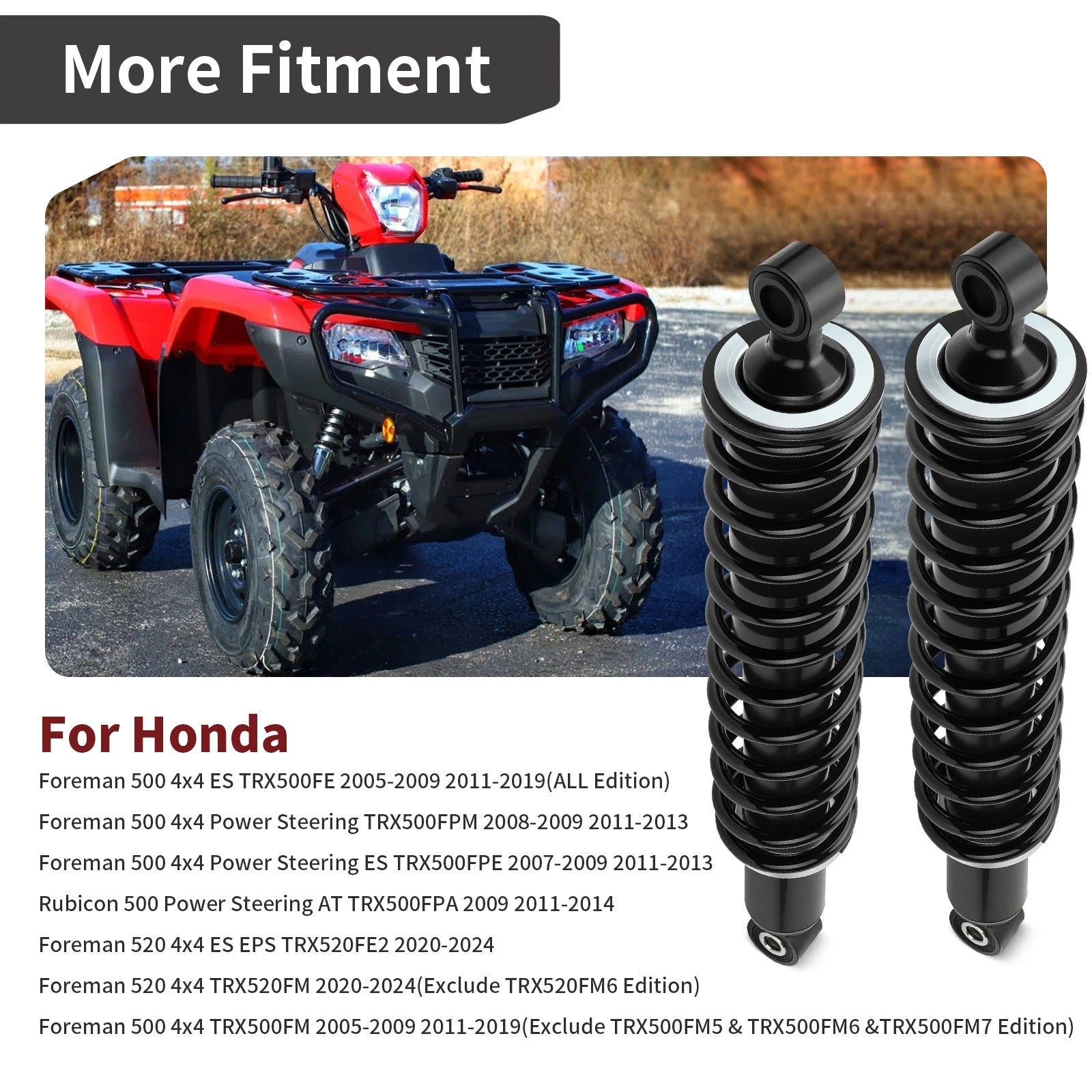 Front Shock Absorber 51400-HP0-A02 for Honda Foreman 500 TRX520FE2/FM (2020–2024)